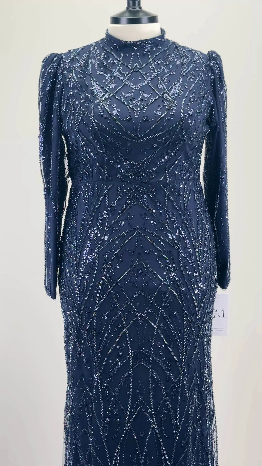 Noura Abendkleid Dunkelblau