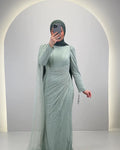 Vestido de noche Emiya Menta