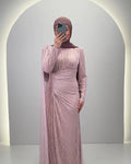 Vestido de noche Asell rosa