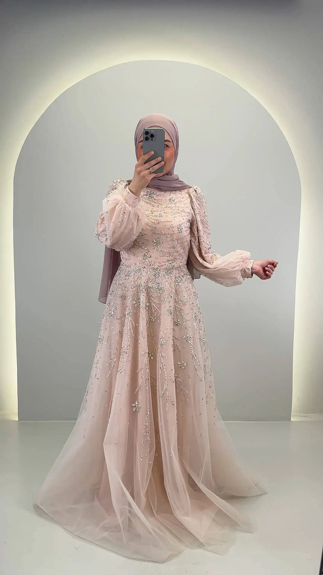 Vestido de noche Elsa rosa