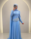 Vestido de noche Seyla azul