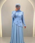 Vestido de noche Adela Azul