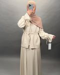 Asliya tres piezas beige