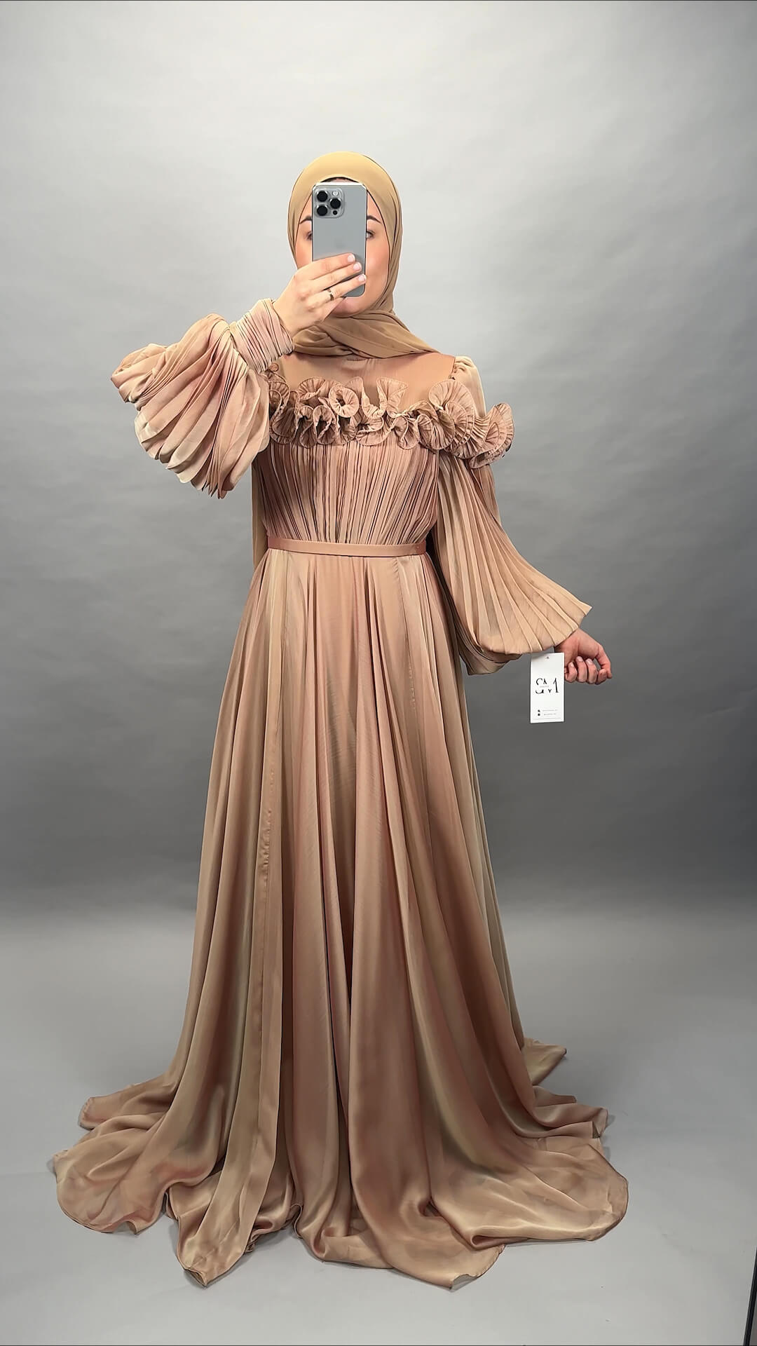 Vestido de noche Bahar bronce