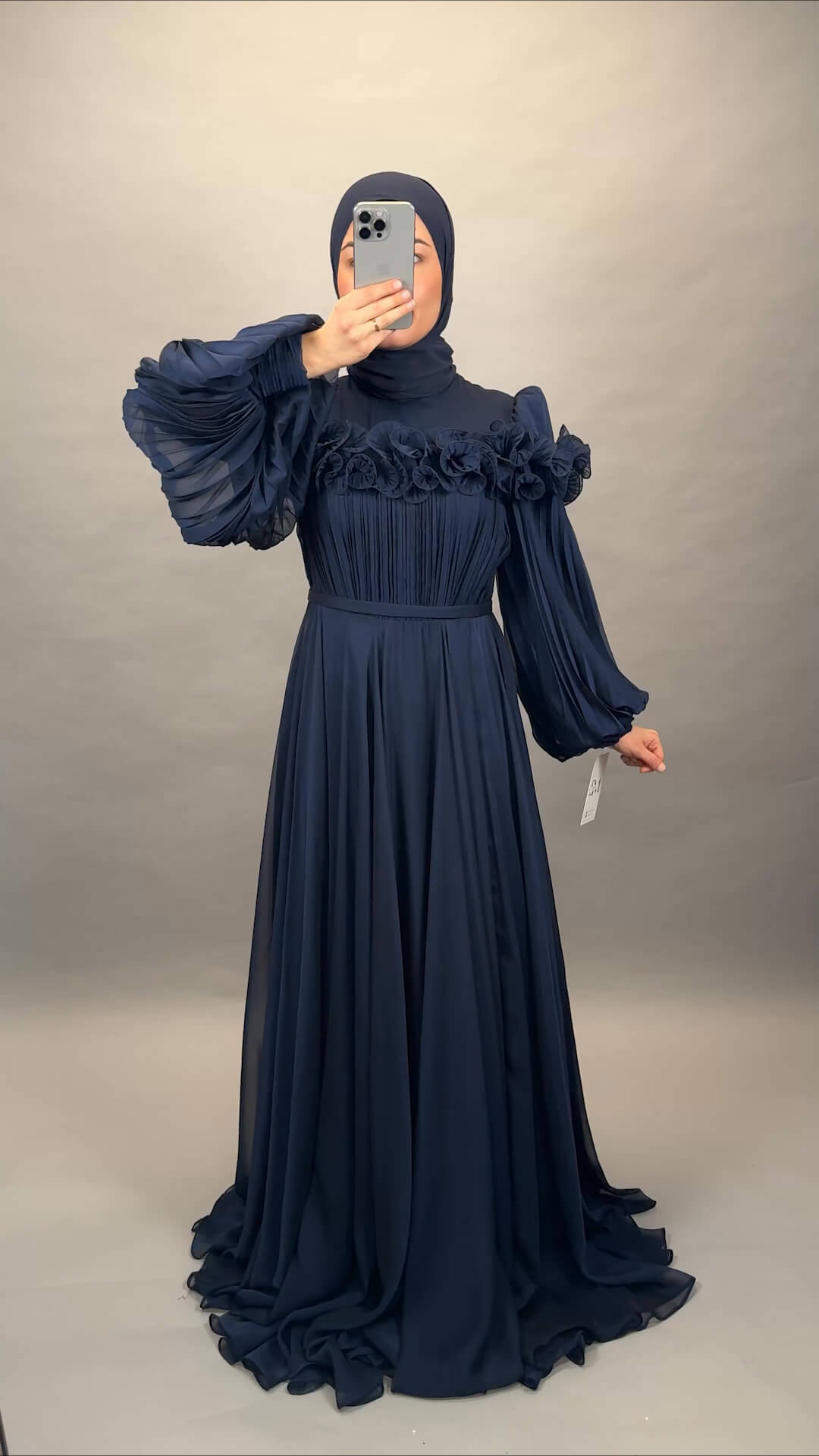 Vestido de noche Bahar azul oscuro