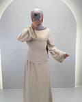 Vestido de noche Aramiel Beige