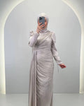 Leyla vestido de noche beige