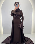 Vestido de noche Tuana Marrón