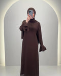 Vestido de noche Fima marrón
