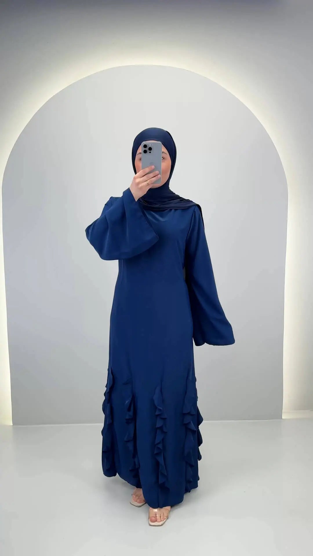 Vestido de noche Diya azul oscuro