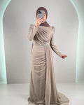 Vestido de noche Efila Beige