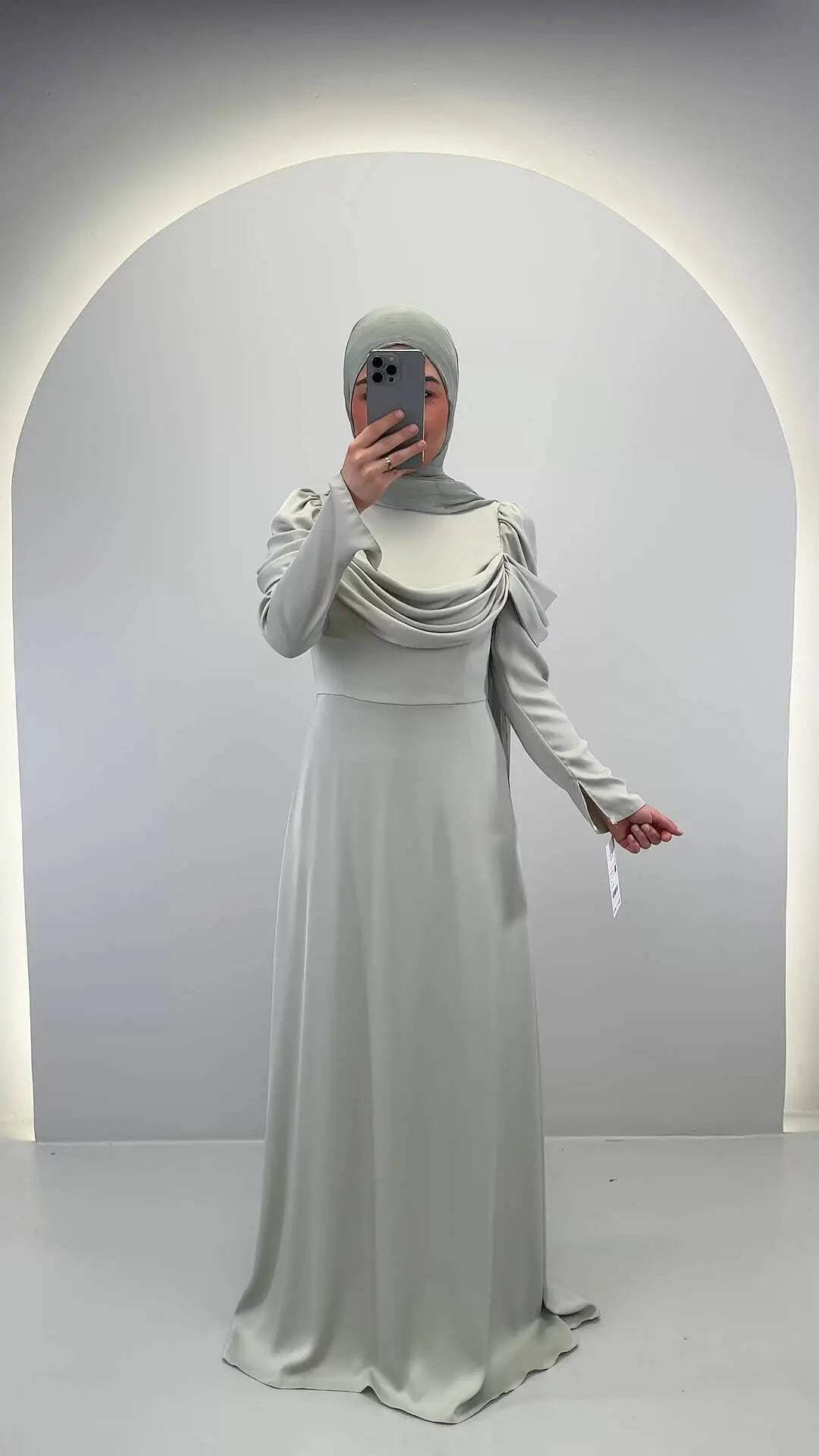 Vestido de noche Esma Menta