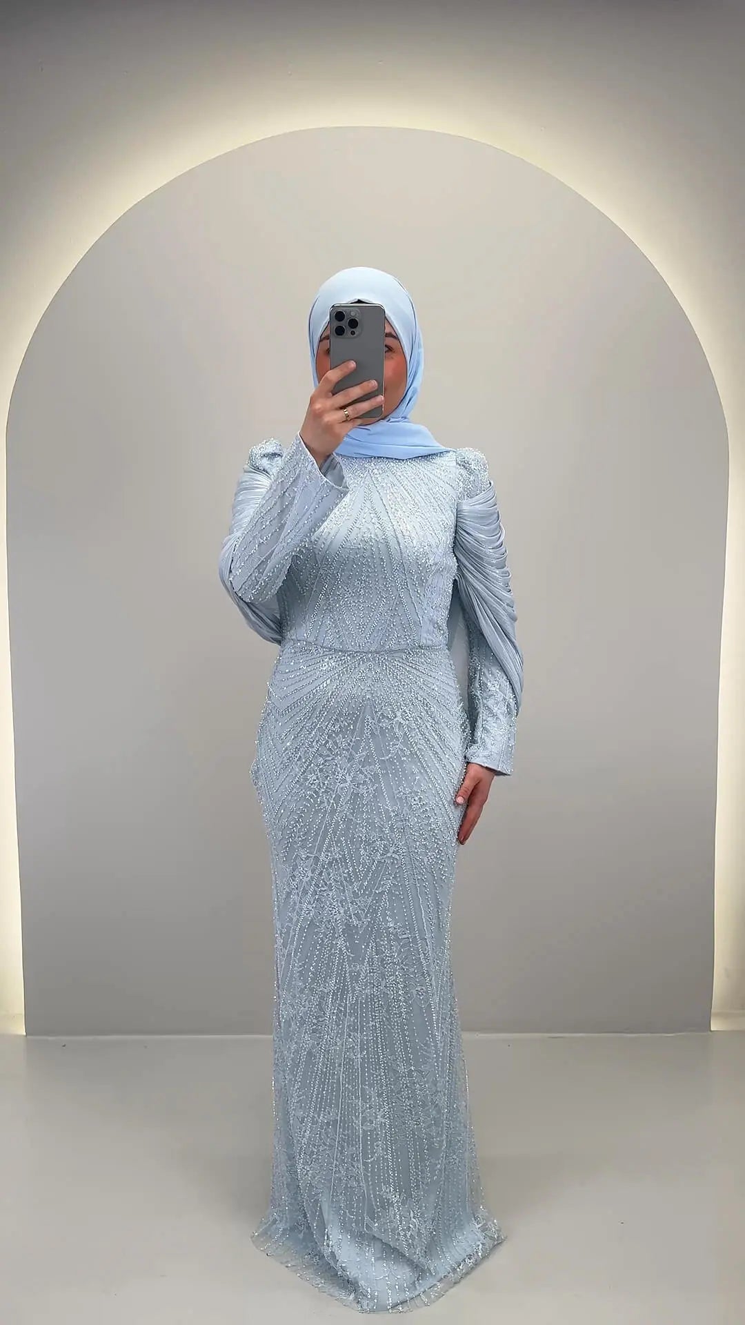 Vestido de noche Esmiya azul