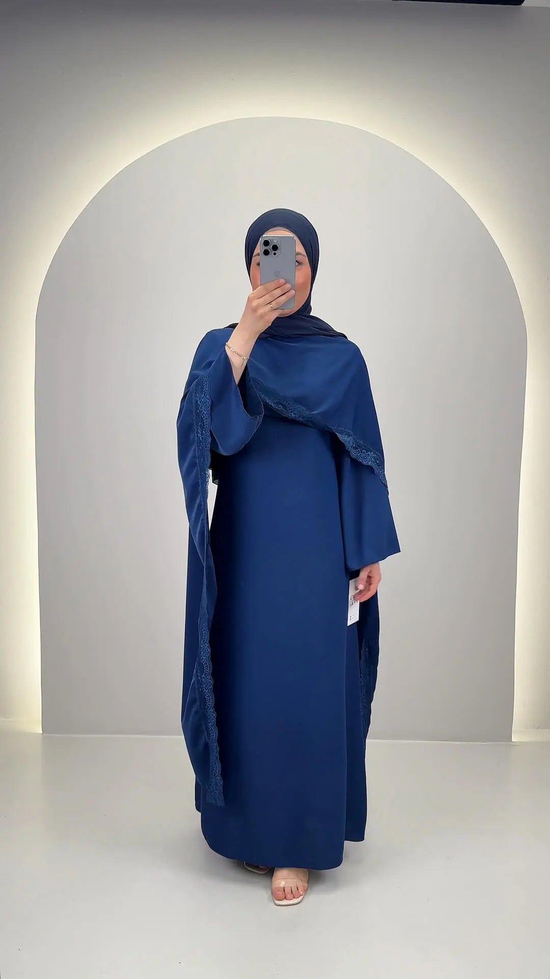 Vestido de noche Gizi azul oscuro