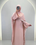 Gizi vestido de noche rosa