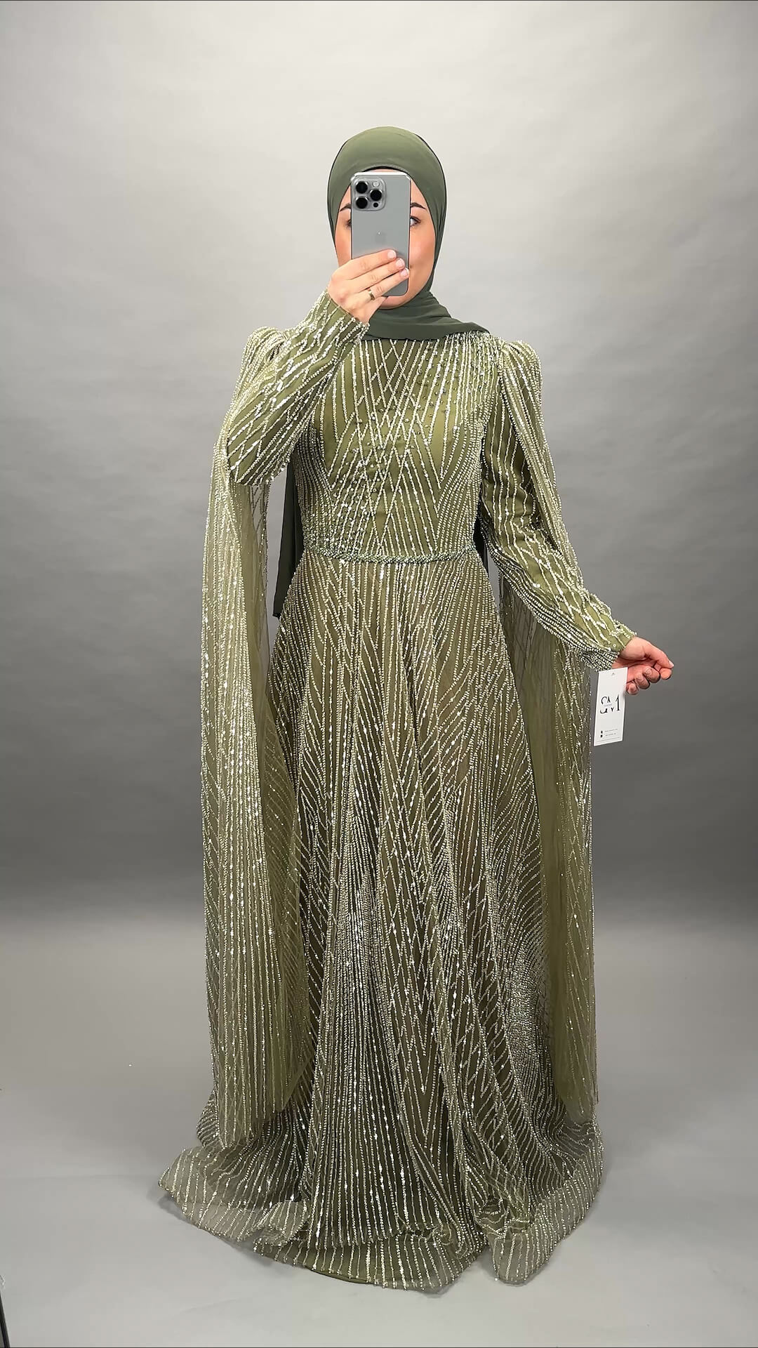 Huma Vestido de noche exclusivo verde