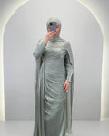 Leyla vestido de noche menta