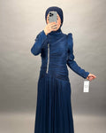 Vestido de noche Liva Azul oscuro