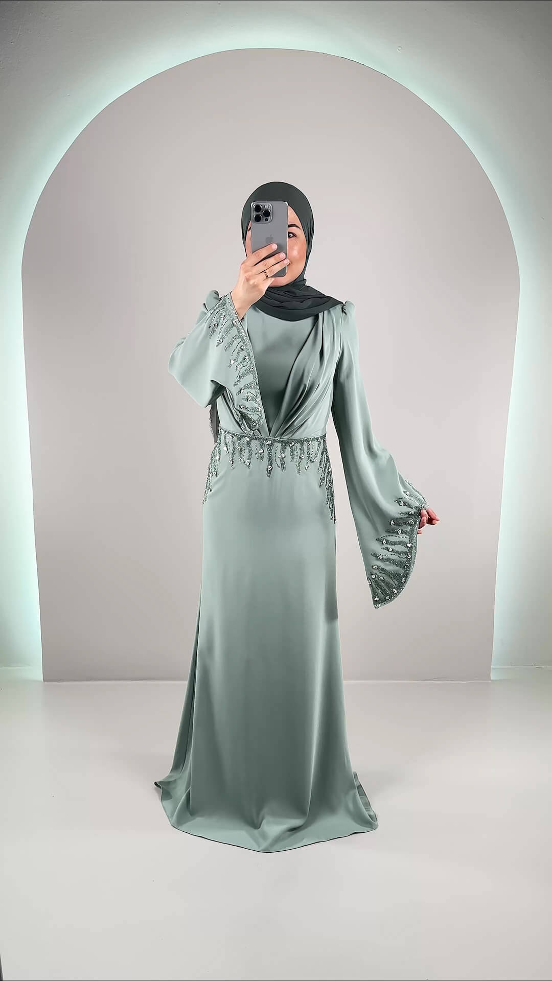 Maya vestido de noche Mint