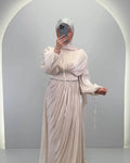 Vestido de noche Meslina Beige