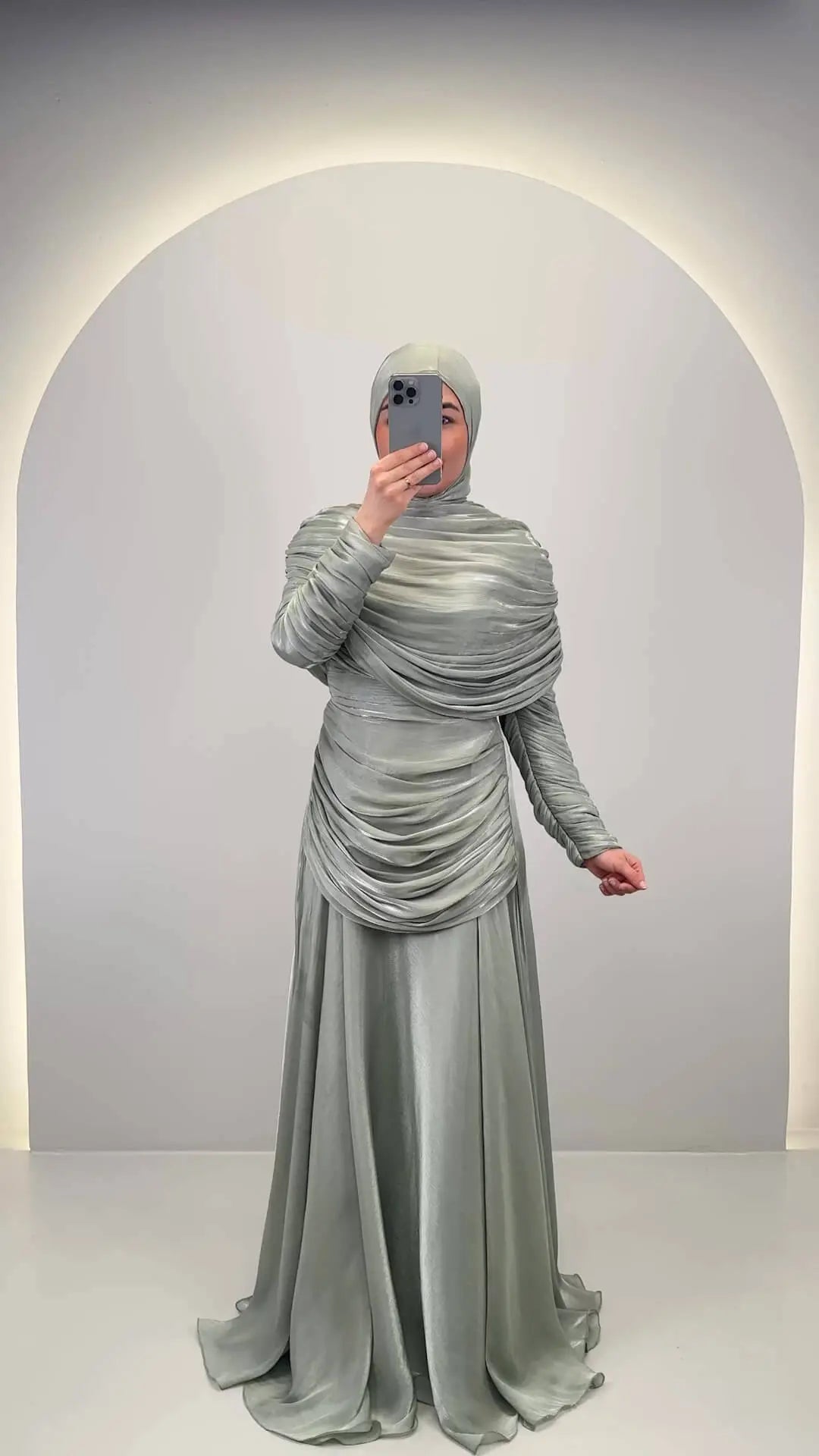 Vestido de noche Liyan Mint