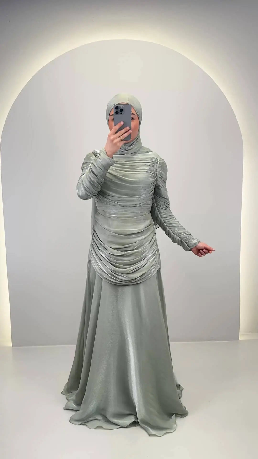 Vestido de noche Liyan Mint