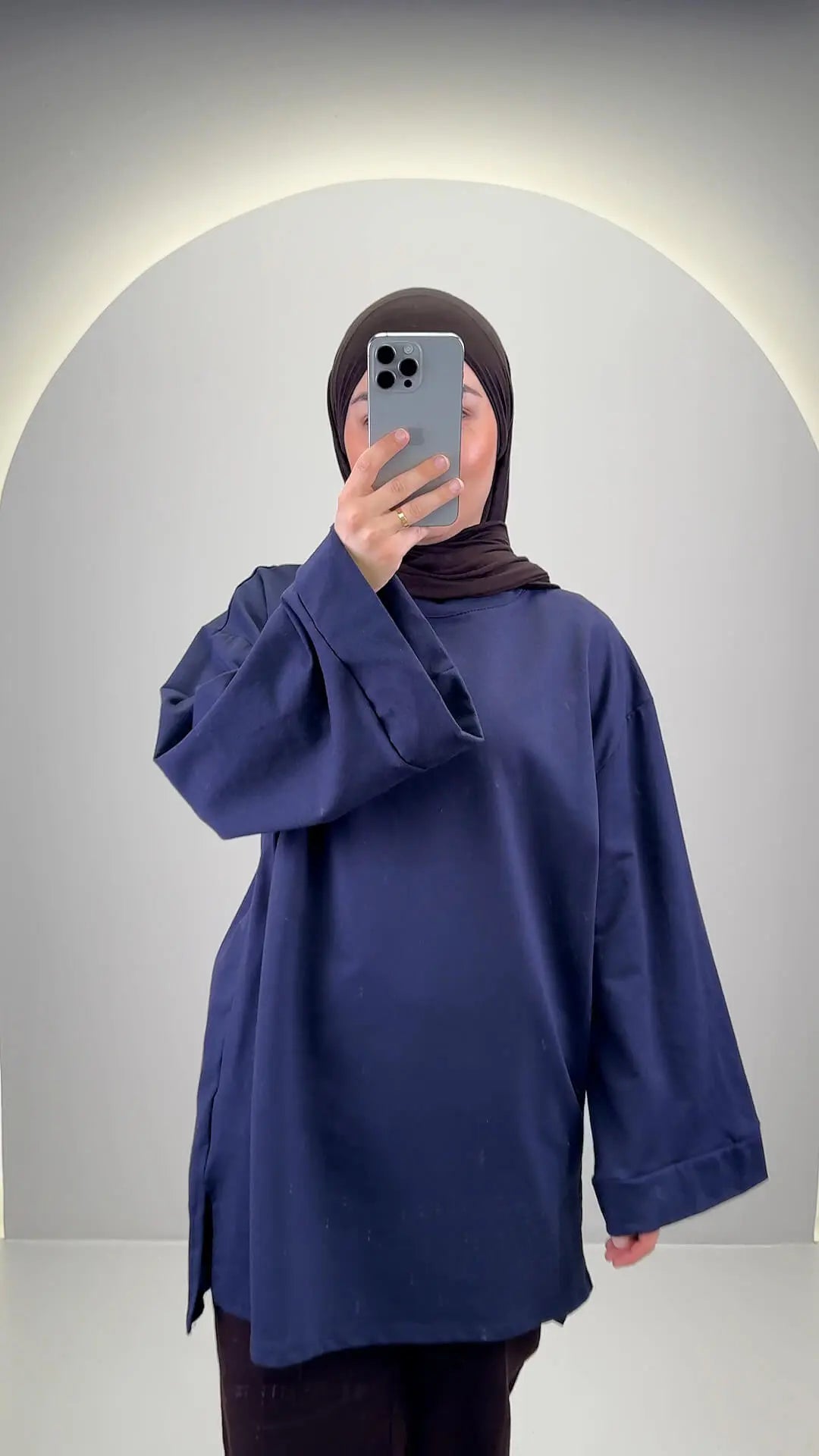 Miza Top Azul Oscuro