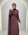 Vestido de noche Nila Marrón