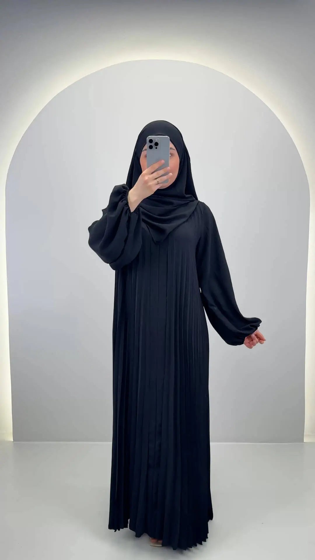 Conjunto Hifaya Abaya con Khimar Negro