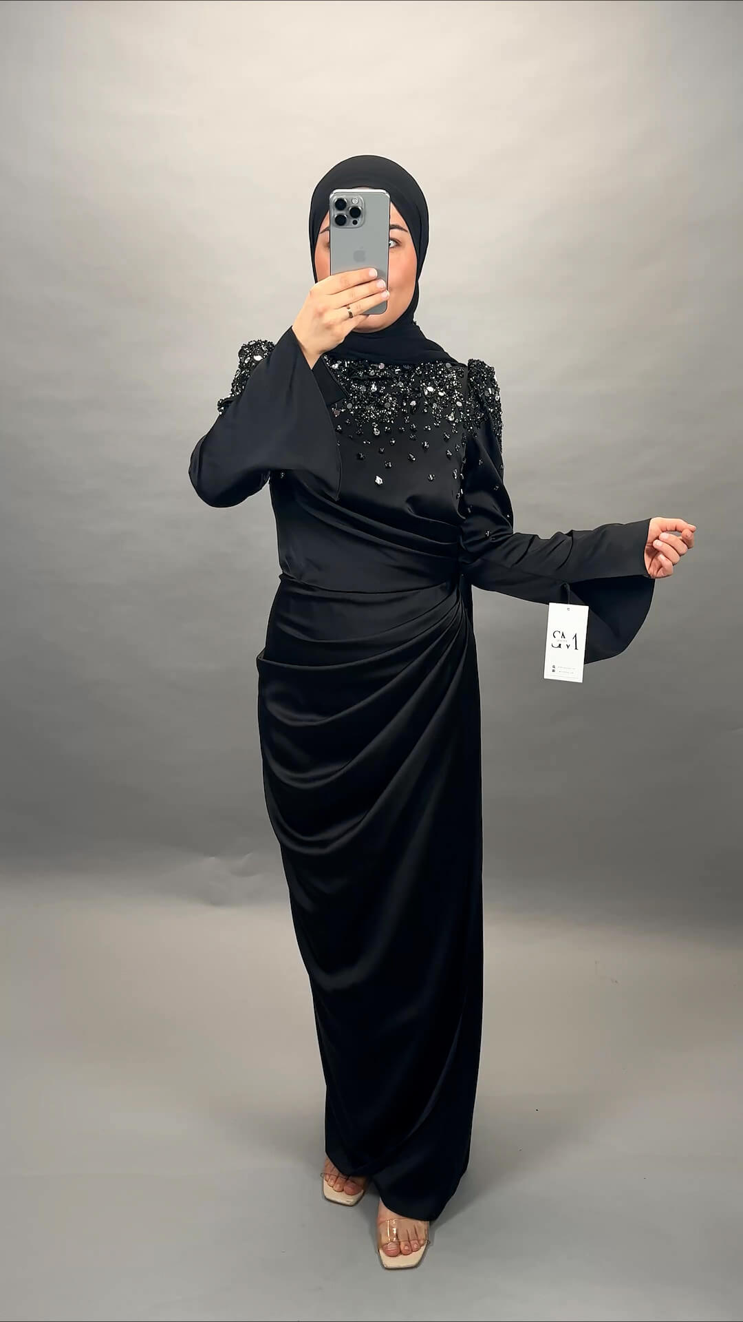Sirin Vestido de Noche Negro