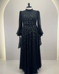 Rima Vestido de Noche Negro