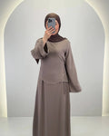 Vestido de noche Aramiel Taupe