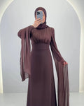 Yarenay vestido de noche marrón
