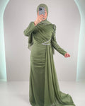 Vestido de noche Efila Verde