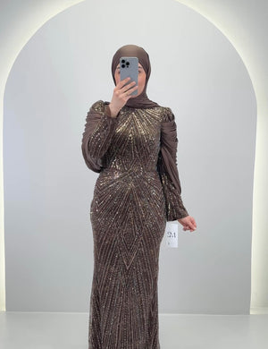 Esmiya Evening dress Brown