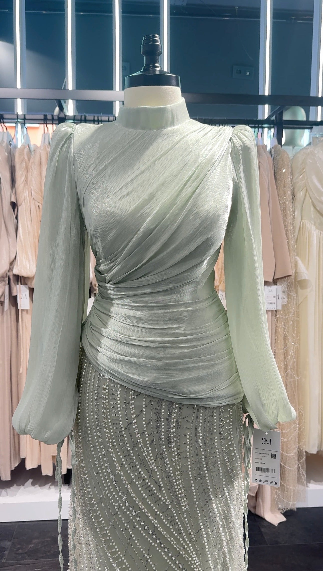 Vestido de noche Dian Mint