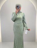 Esmiya vestido de noche menta