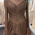 Vestido de noche Selin Marrón