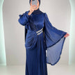 Vestido de noche Asya azul oscuro
