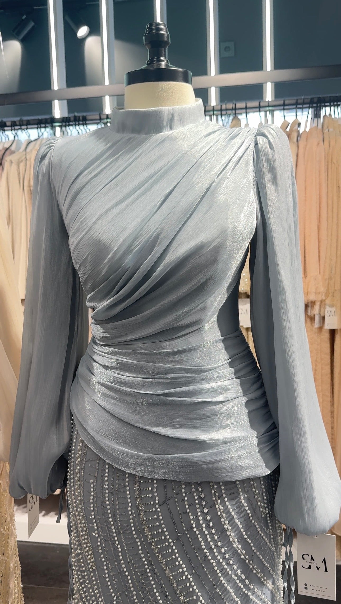 Vestido de noche Dian azul