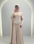 Vestido de noche Seyla Beige