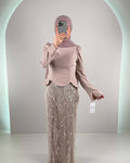 Hisra Vestido de Noche Beige