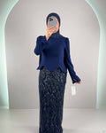 Vestido de noche Hisra Azul oscuro