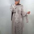 Vestido de noche Dunja beige