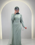 Vestido de noche Emiya Menta
