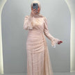 Vestido de noche Eliza Beige