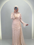 Vestido de noche Eliza Beige