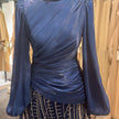 Vestido de noche Dian azul oscuro