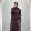 Vestido de noche Liora marrón