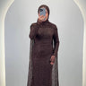 Vestido de noche Liora marrón
